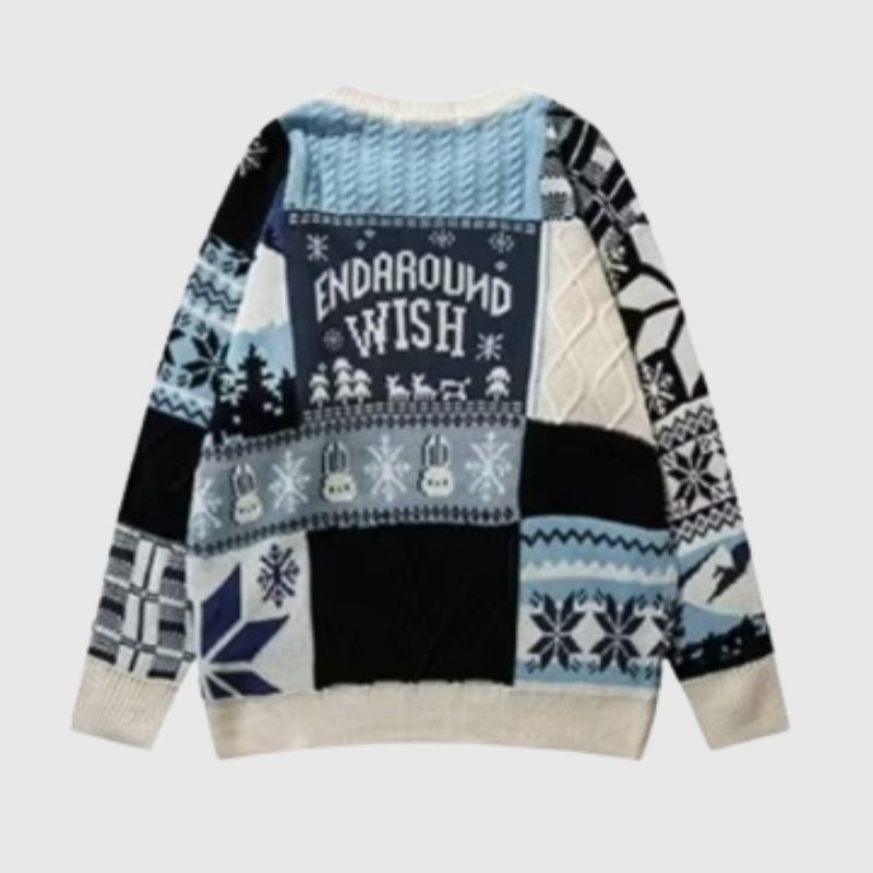 Style Core Aesthetics, New Style Trends High Street Vintage Loose Christmas Sweater