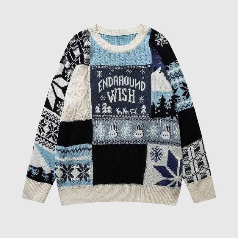 Style Core Aesthetics, New Style Trends High Street Vintage Loose Christmas Sweater