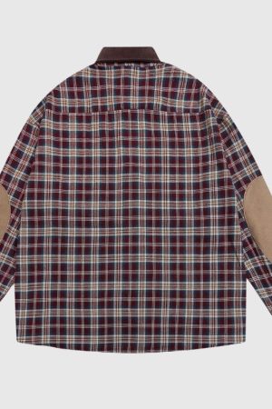 Style Core Aesthetics, New Style Trends Hip Hop Vintage Plaid Shirt
