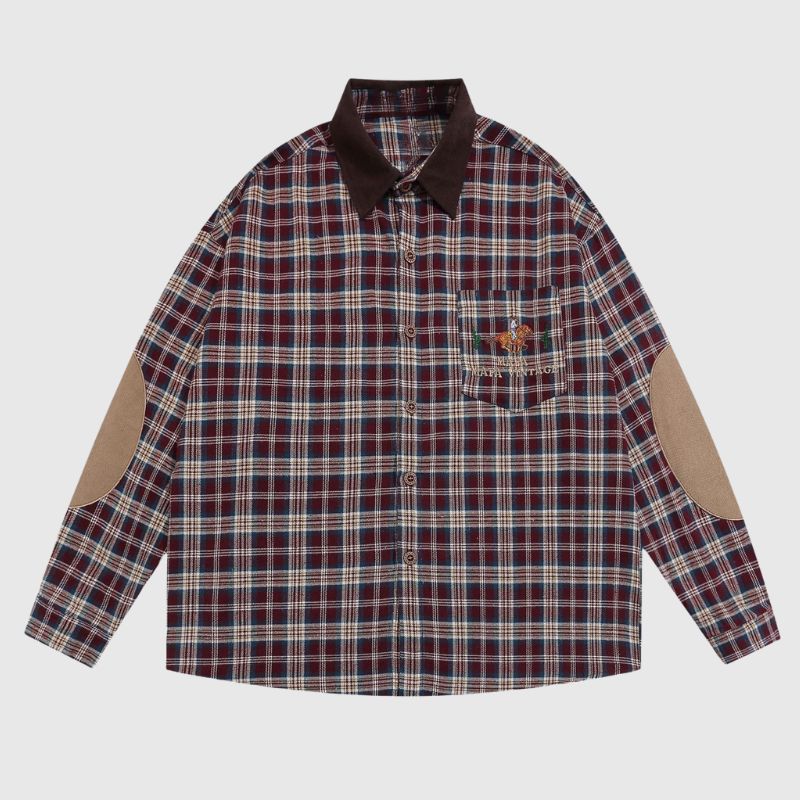 Style Core Aesthetics, New Style Trends Hip Hop Vintage Plaid Shirt