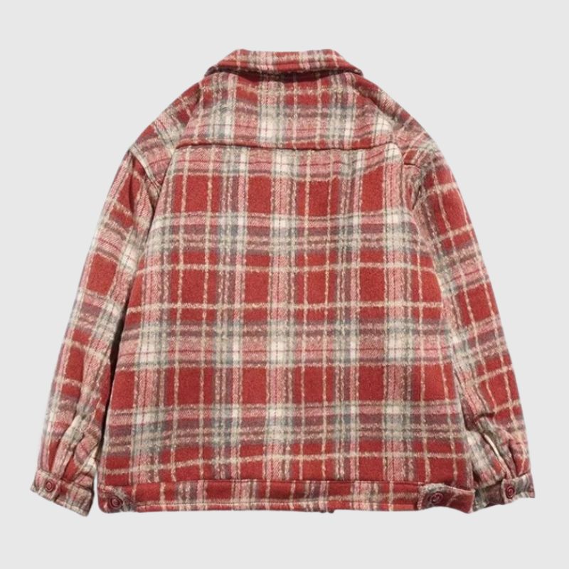 Style Core Aesthetics, New Style Trends Ins Woolen Grid Pattern Baggy Jacket