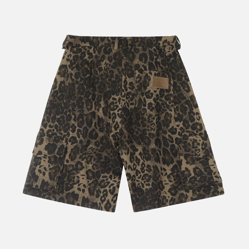 Style Core Aesthetics, New Style Trends Leopard Print Cargo Shorts