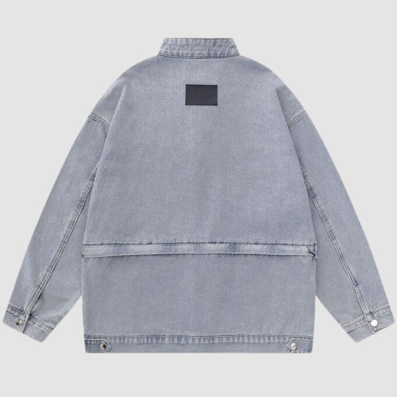 Style Core Aesthetics, New Style Trends Number Embroidered Denim Jacket