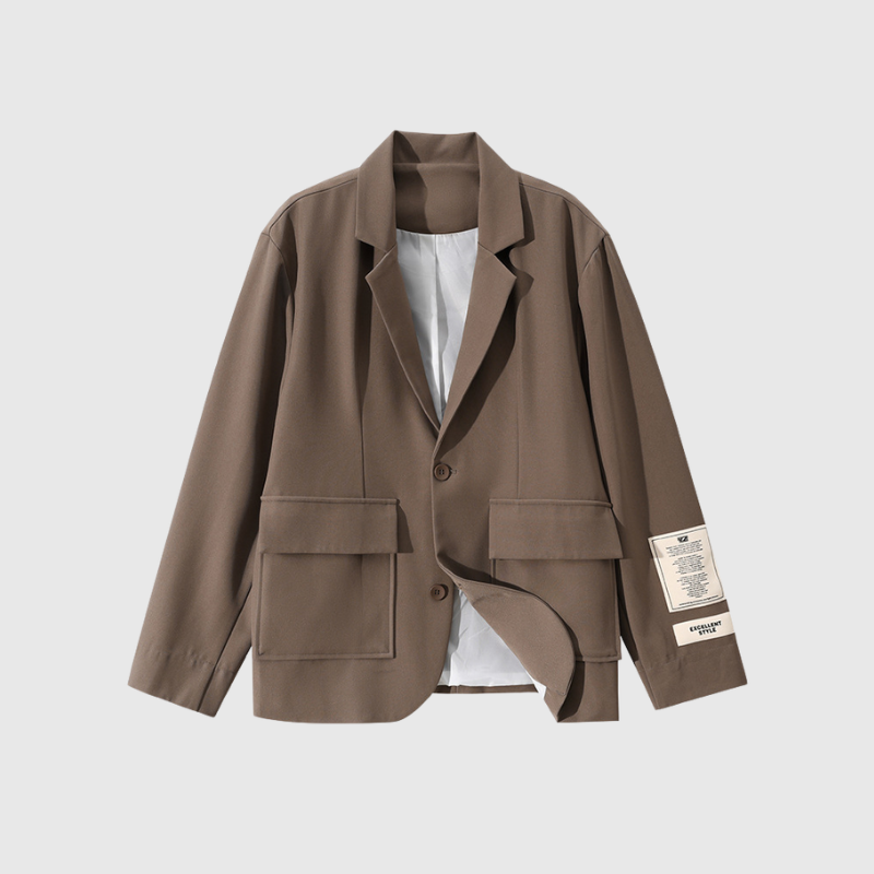 Style Core Aesthetics, New Style Trends Patch Pockets Casual Blazer