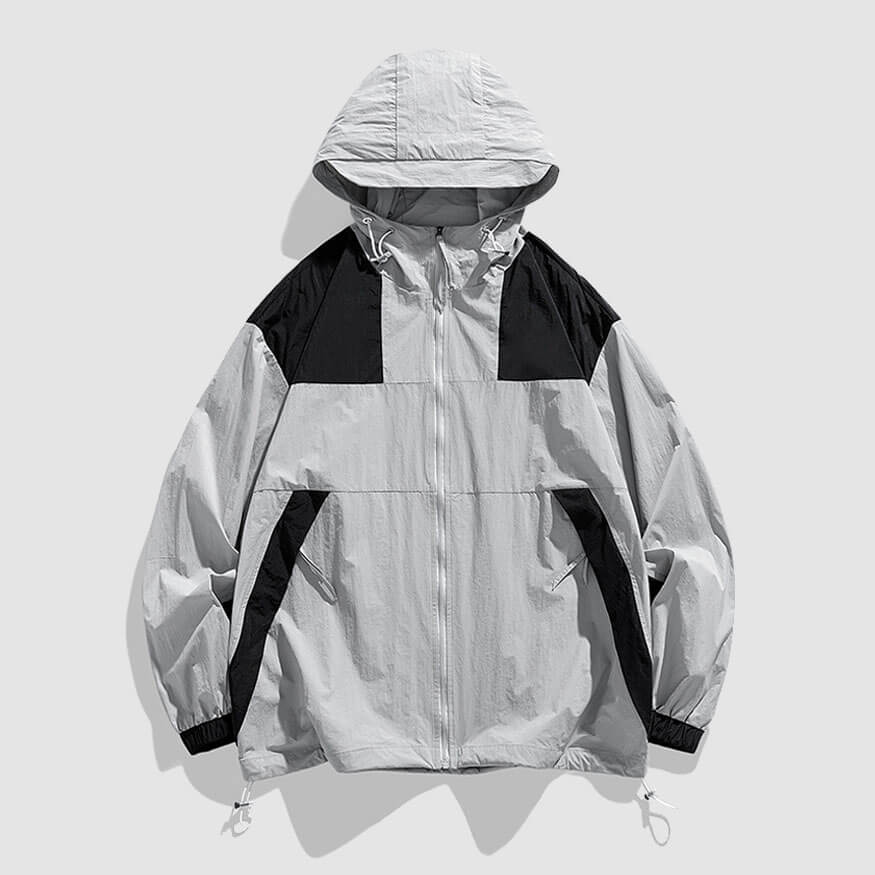 Style Core Aesthetics, New Style Trends Splicing Casual Breathable Sunproof QD Jacket