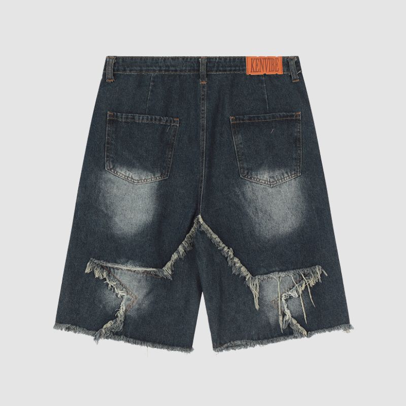 Style Core Aesthetics, New Style Trends Star Patch Embroidered Shorts