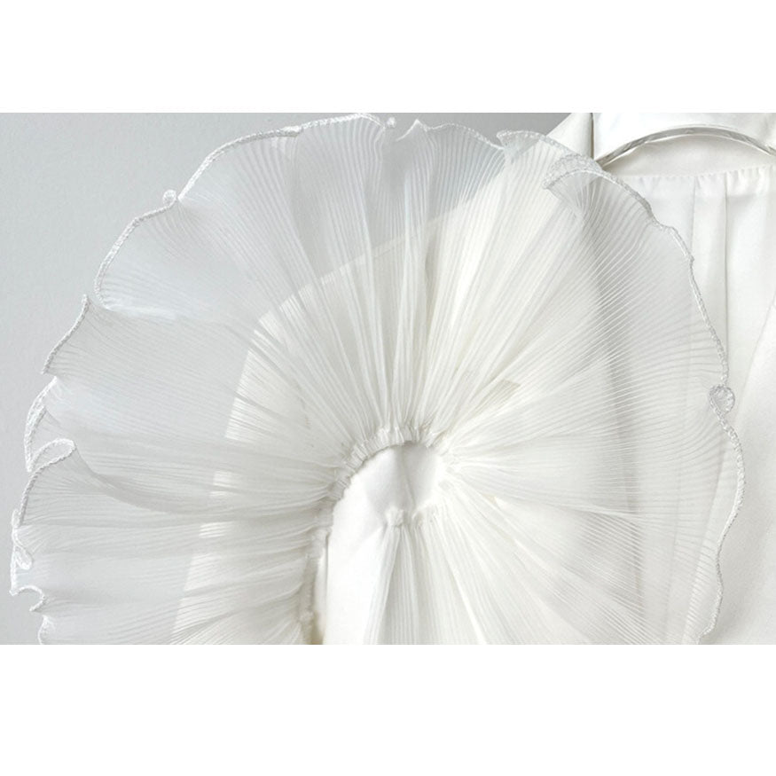 Style Core Aesthetics, New Style Trends Stylish Mesh Ruffle Decor Blazer Style Core Aesthetics, New Style Trends Stylish Mesh Ruffle Decor Blazer