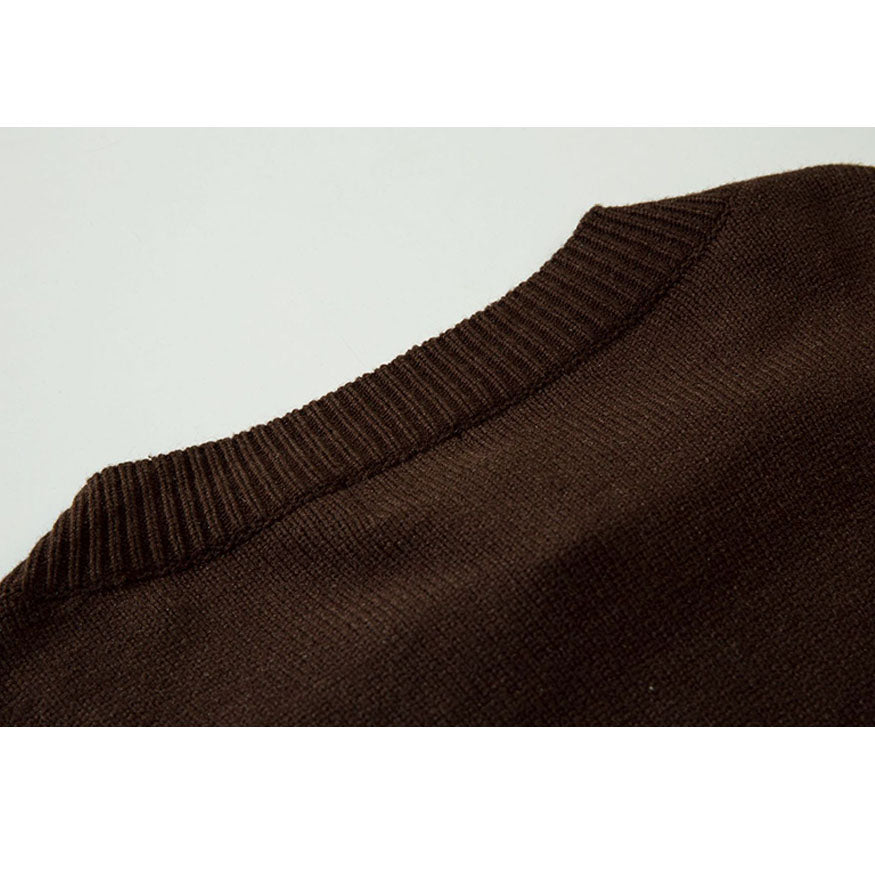 Style Core Aesthetics, New Style Trends Tassel Letter Embroidery Halter Neck Cropped Sweater Style Core Aesthetics, New Style Trends Tassel Letter Embroidery Halter Neck Cropped Sweater