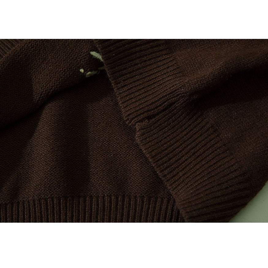 Style Core Aesthetics, New Style Trends Tassel Letter Embroidery Halter Neck Cropped Sweater Style Core Aesthetics, New Style Trends Tassel Letter Embroidery Halter Neck Cropped Sweater