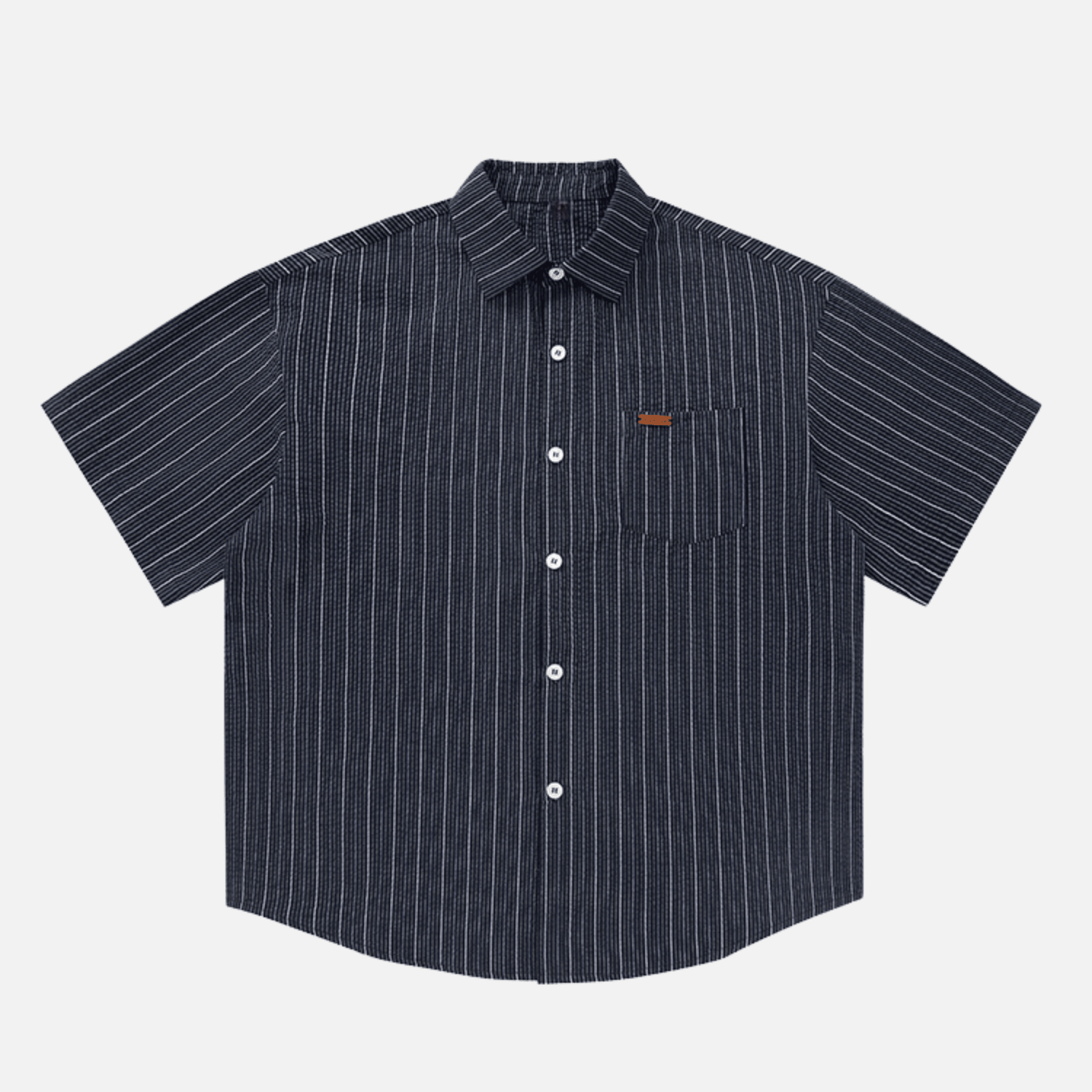 Style Core Aesthetics, New Style Trends Textured Stripe Short-Sleeve Shirt