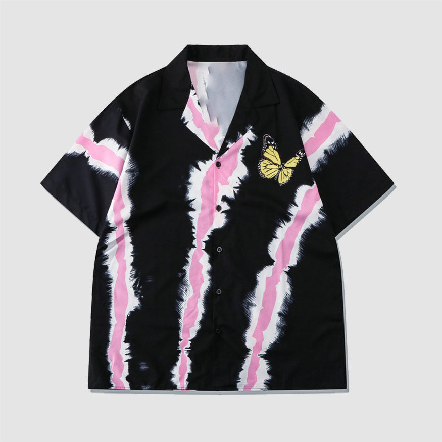 Style Core Aesthetics, New Style Trends Two Piece Butterfly Print Shirt + Shorts