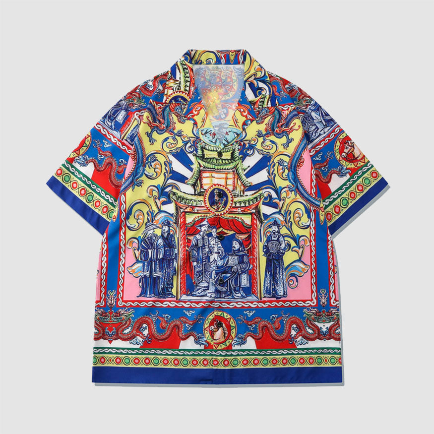 Style Core Aesthetics, New Style Trends Two Piece Mysterious Pattern Shirt + Shorts