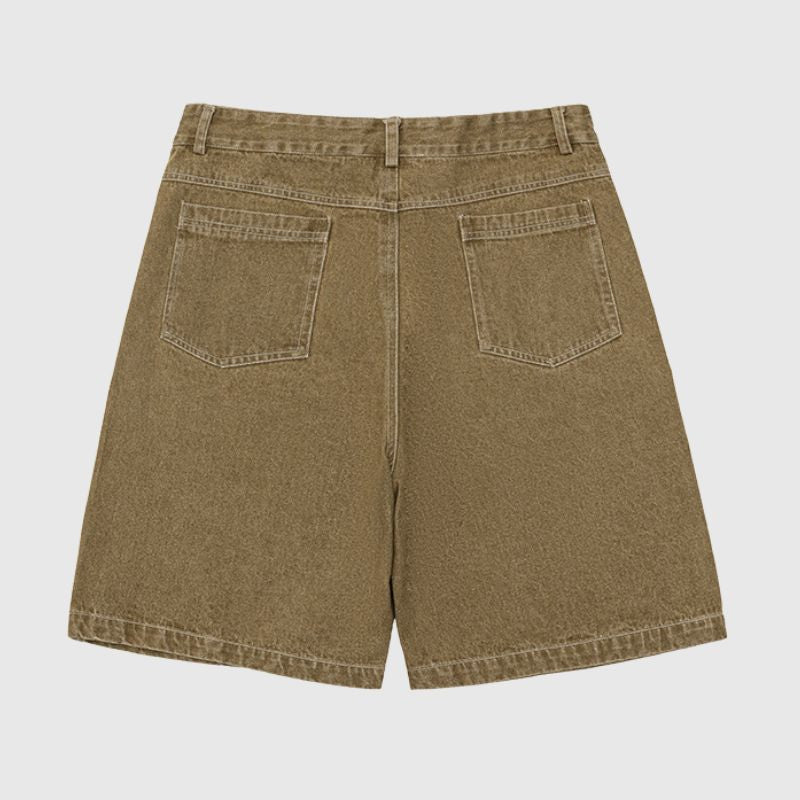 Style Core Aesthetics, New Style Trends Vintage Distressed Solid Jorts