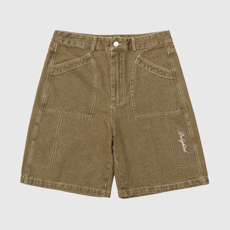 Style Core Aesthetics, New Style Trends Vintage Distressed Solid Jorts