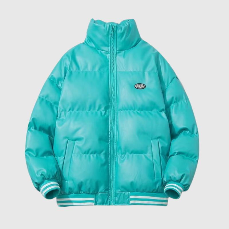 Style Core Aesthetics, New Style Trends Vintage Inspired PU Leather Padded Jacket