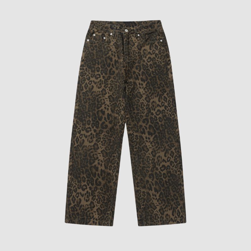 Style Core Aesthetics, New Style Trends Vintage Leopard Jeans