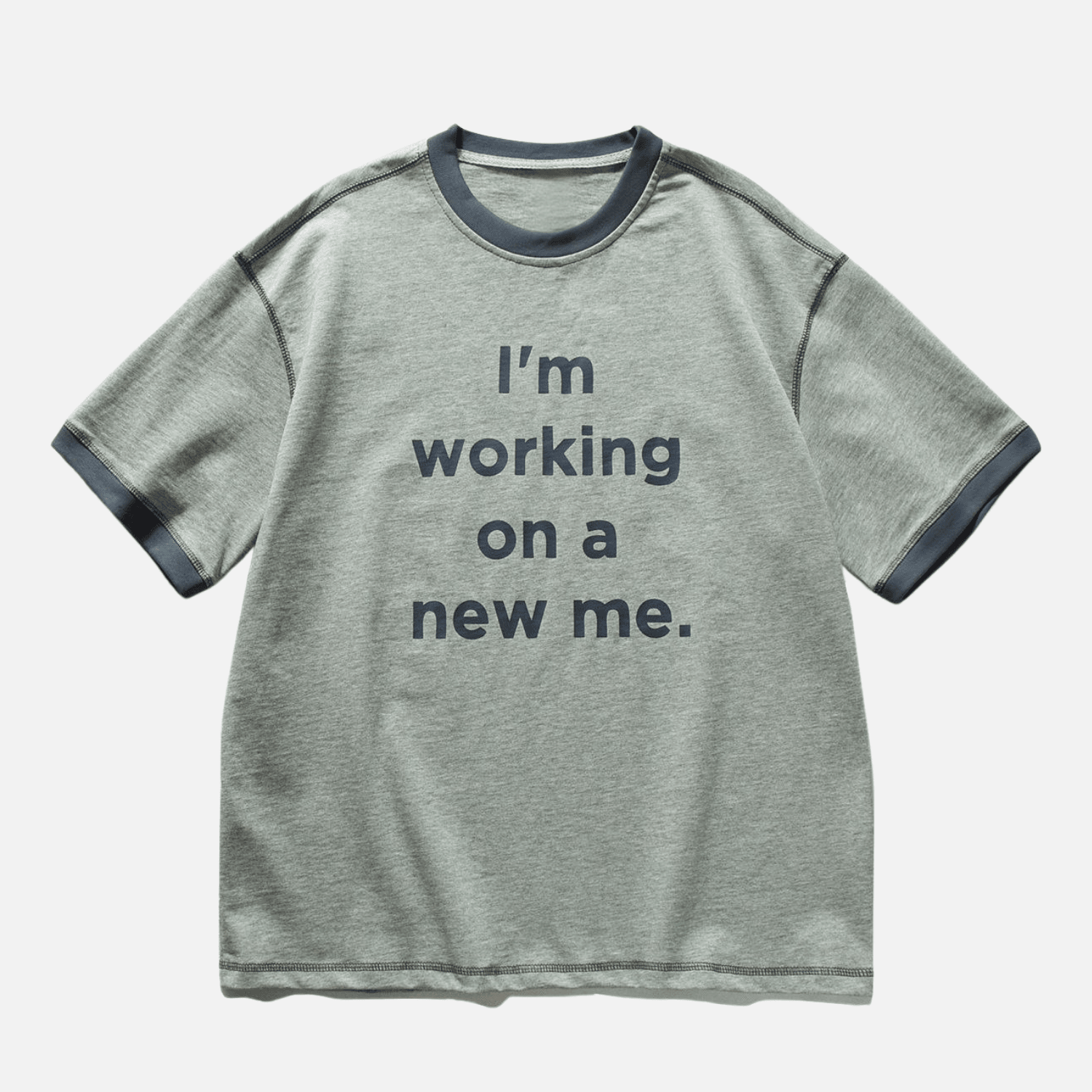 Style Core Aesthetics, New Style Trends Vintage Letter Print ColorBlock Tee