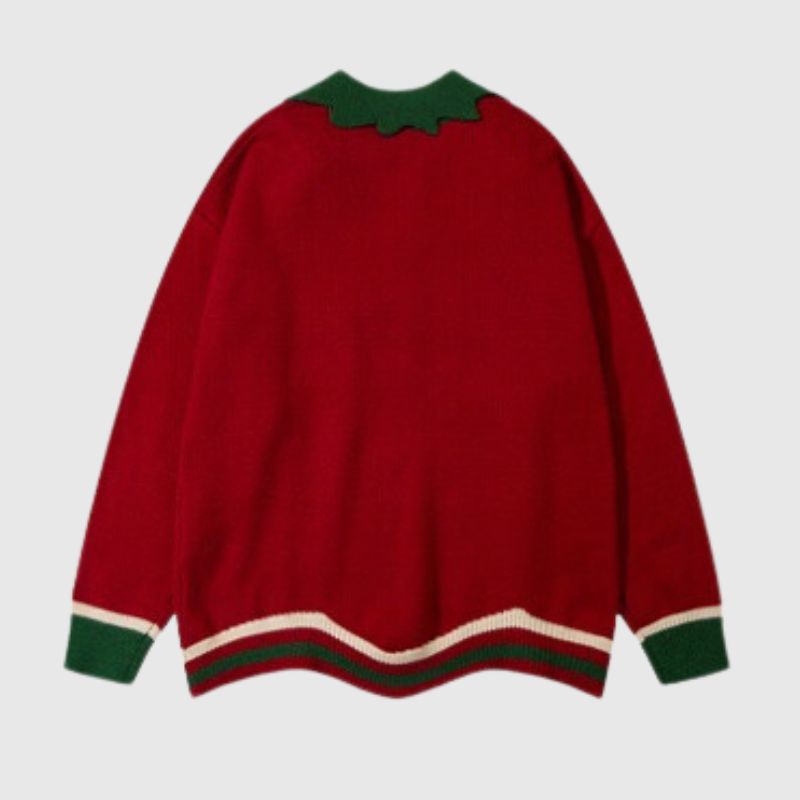 Style Core Aesthetics, New Style Trends Vintage Lettered Loose Lapel Sweater