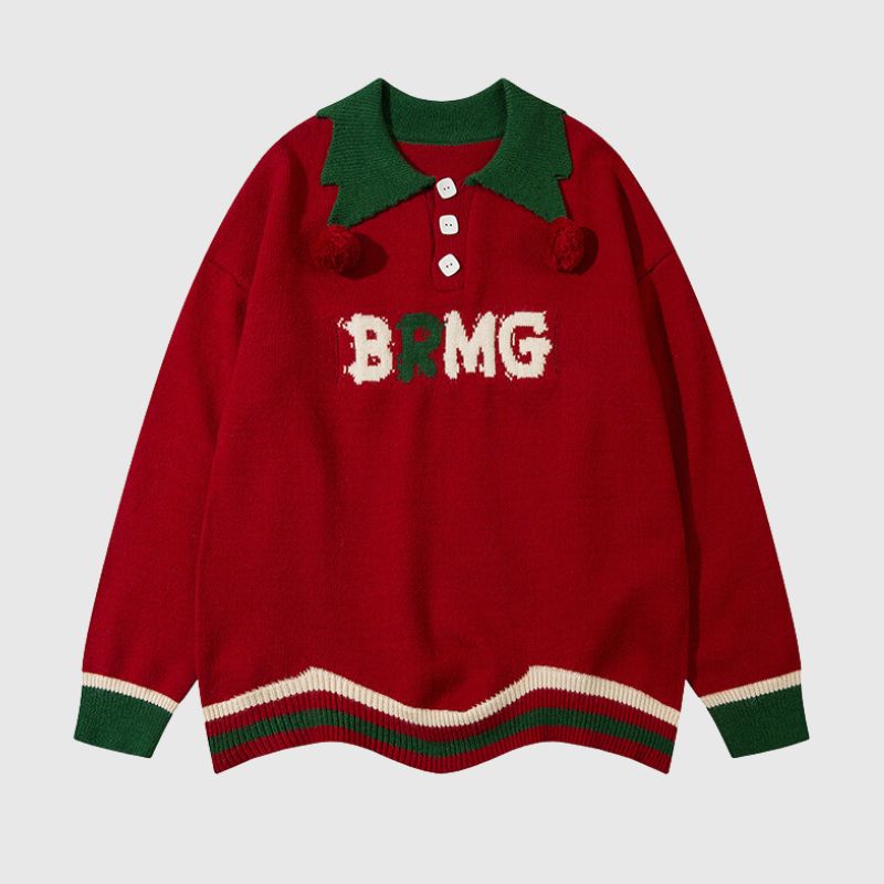 Style Core Aesthetics, New Style Trends Vintage Lettered Loose Lapel Sweater