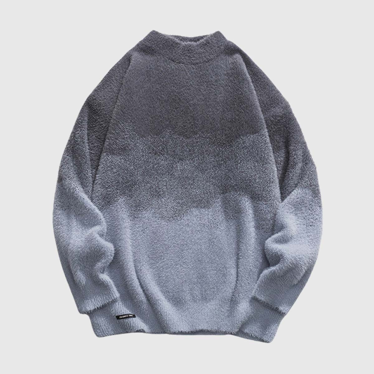 Style Core Aesthetics, New Style Trends Vintage Ombre Turtleneck Sweater