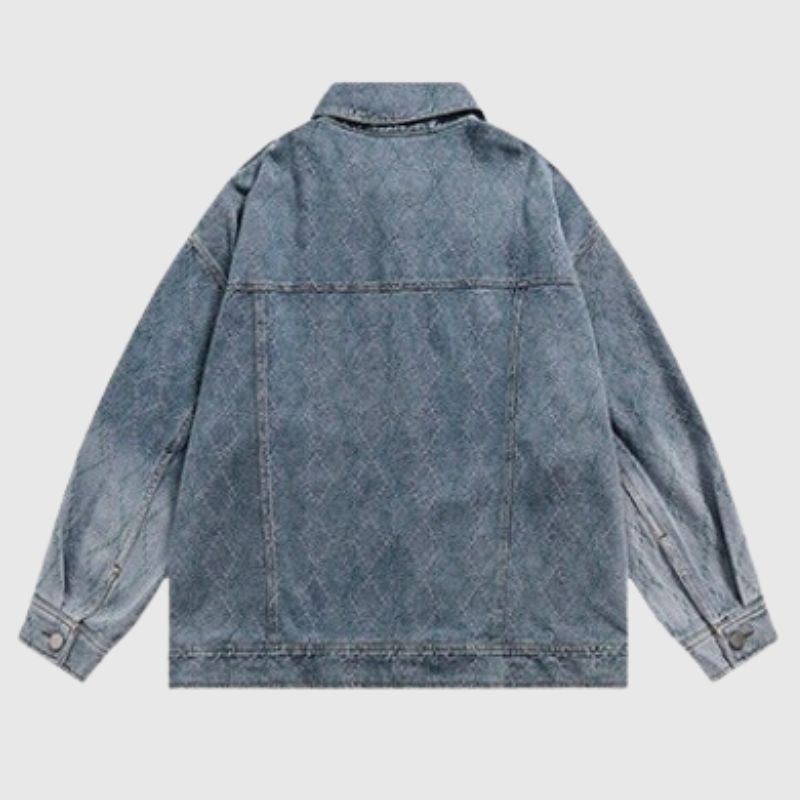 Style Core Aesthetics, New Style Trends Vintage Patchwork Denim Contrast Jacket