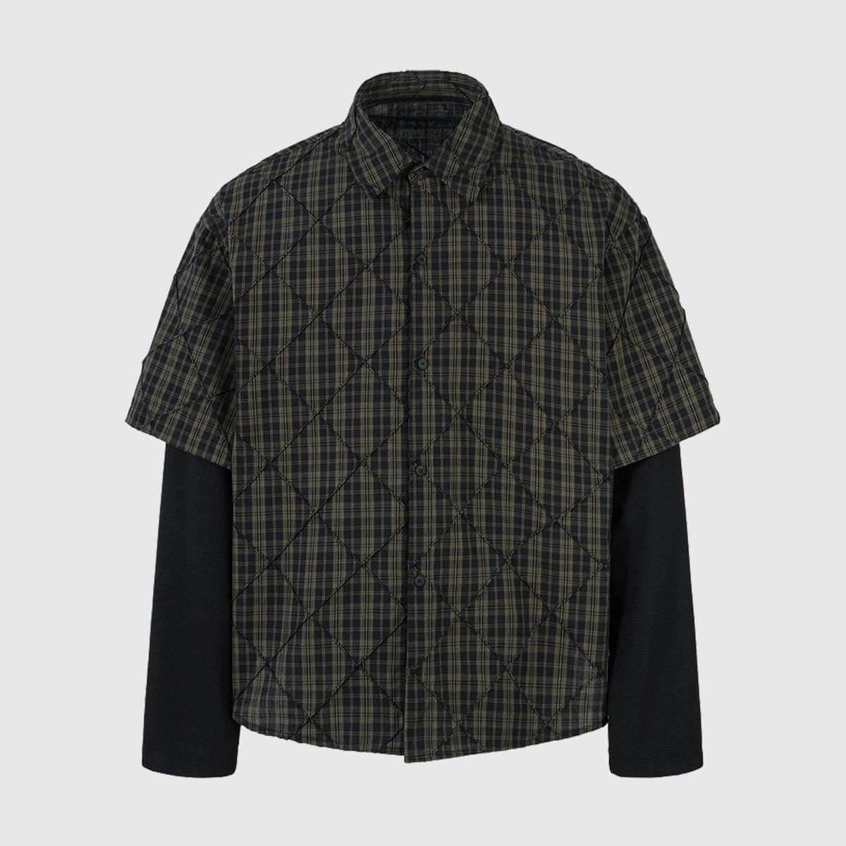 Style Core Aesthetics, New Style Trends Vintage Plaid Layered Shirt