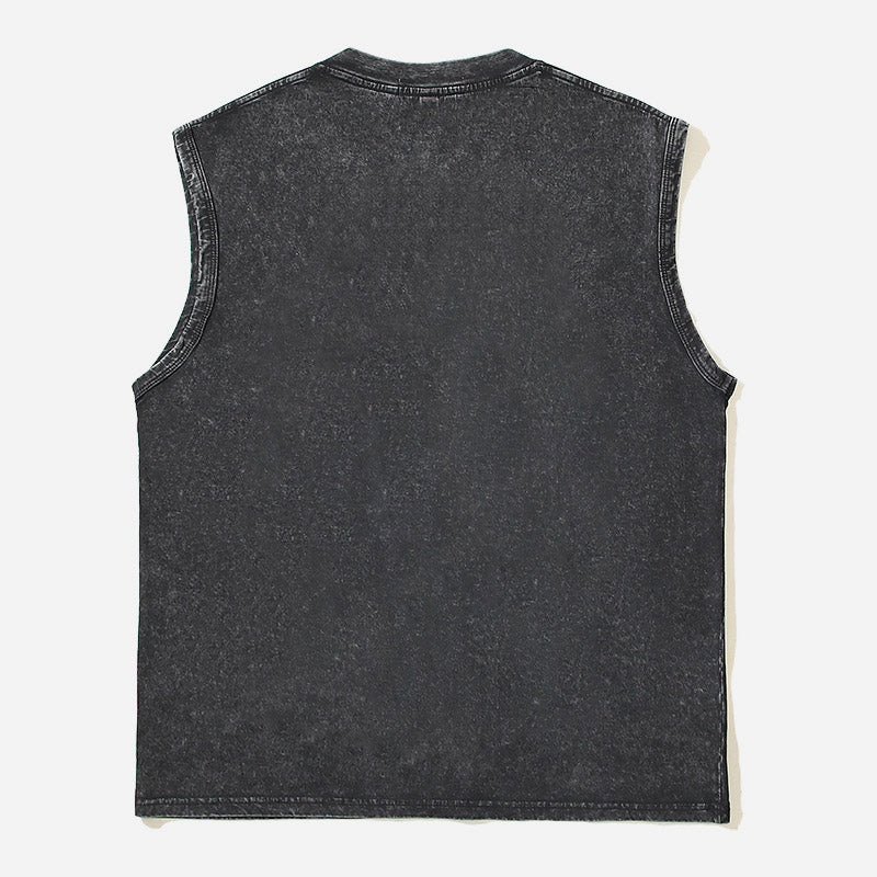 Style Core Aesthetics, New Style Trends Vintage Print Tank Top