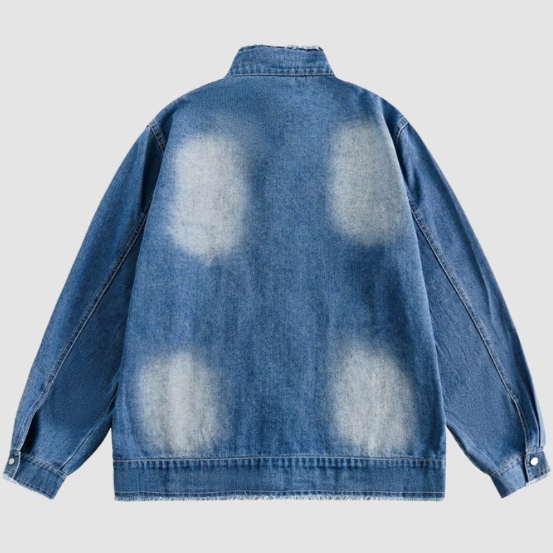 Style Core Aesthetics, New Style Trends Vintage Raw Edge Denim Jacket