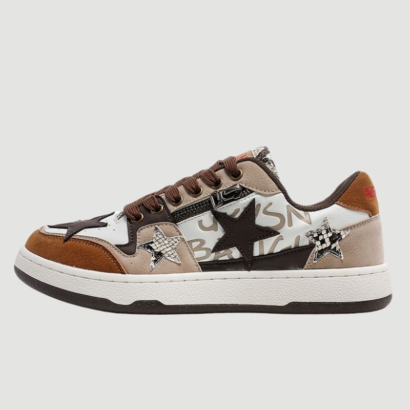 Style Core Aesthetics, New Style Trends Vintage Star Design Sneakers