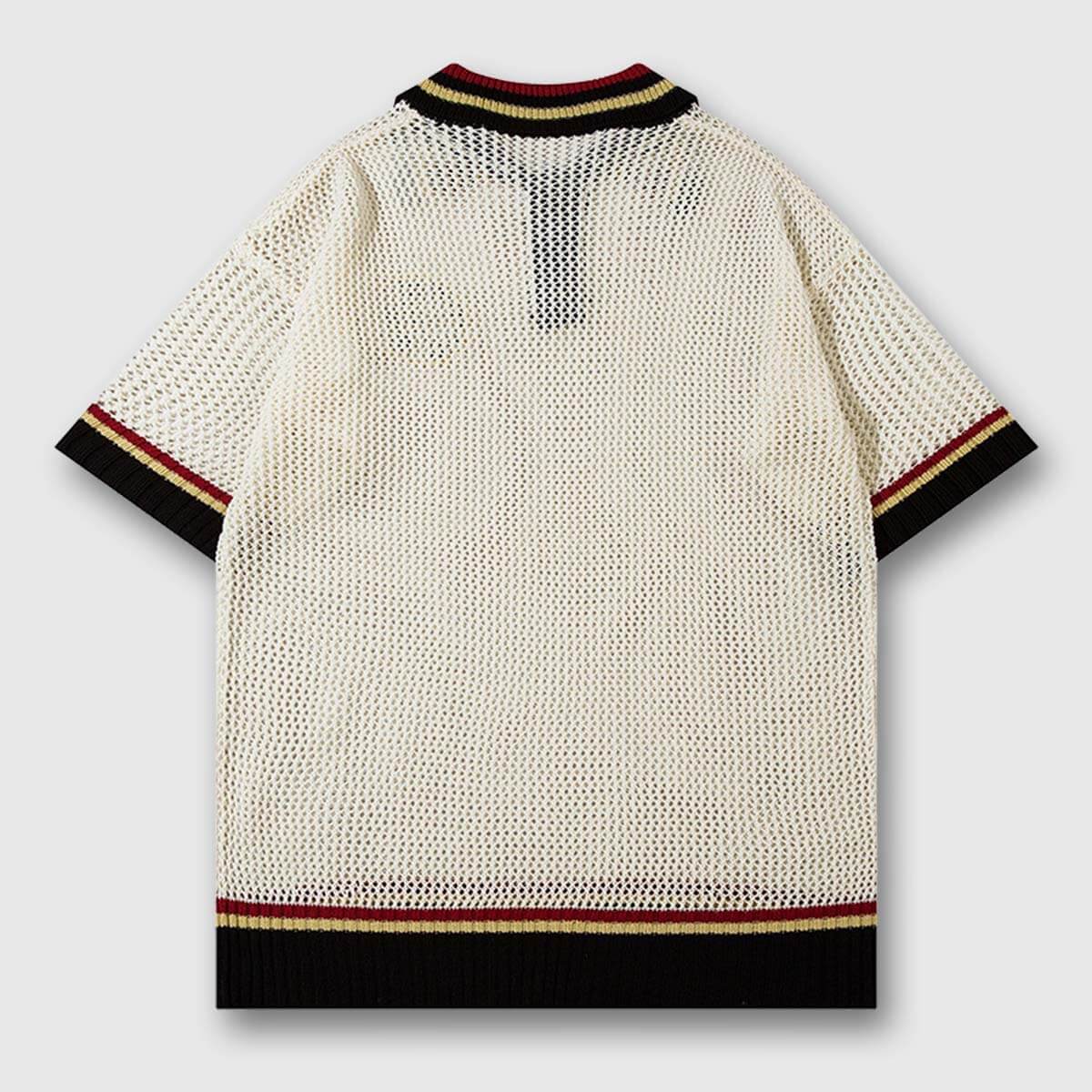 Style Core Aesthetics, New Style Trends Vintage Stripe Collar Polo Tee