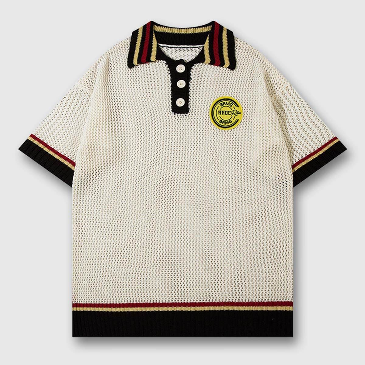 Style Core Aesthetics, New Style Trends Vintage Stripe Collar Polo Tee