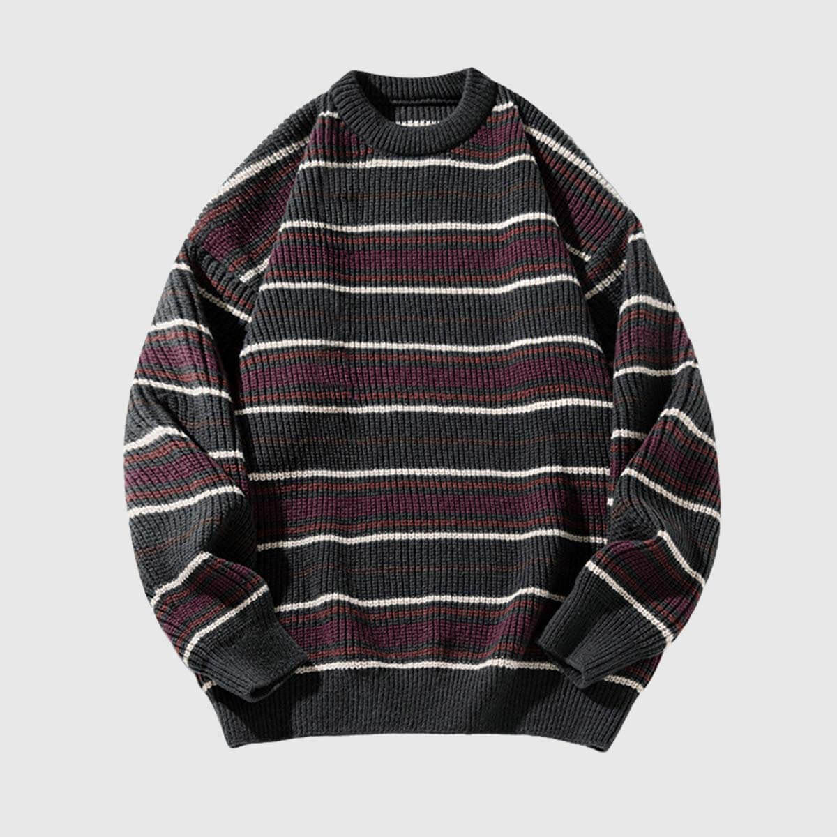 Style Core Aesthetics, New Style Trends Vintage Striped Knit Sweater
