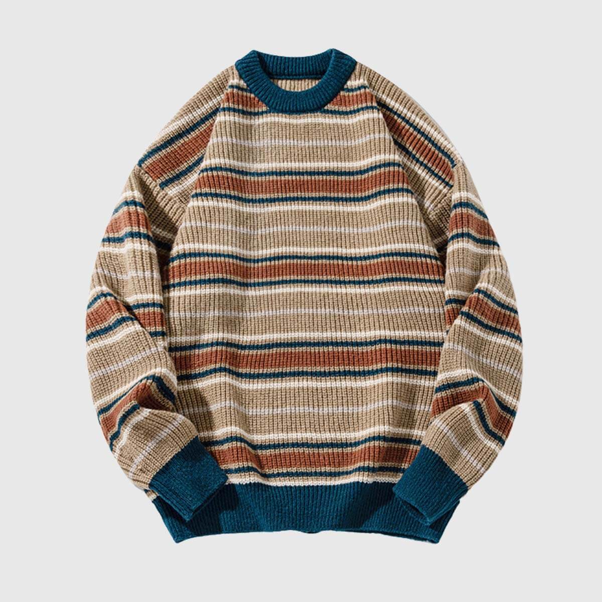Style Core Aesthetics, New Style Trends Vintage Striped Knit Sweater