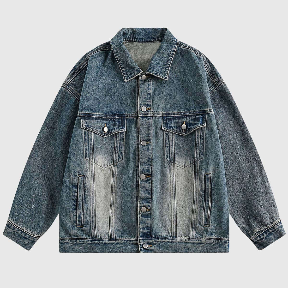 Style Core Aesthetics, New Style Trends Vintage Wash Denim Jacket