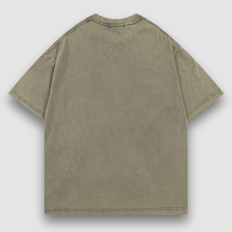 Style Core Aesthetics, New Style Trends Washed Distressed Anime Pinted Tee