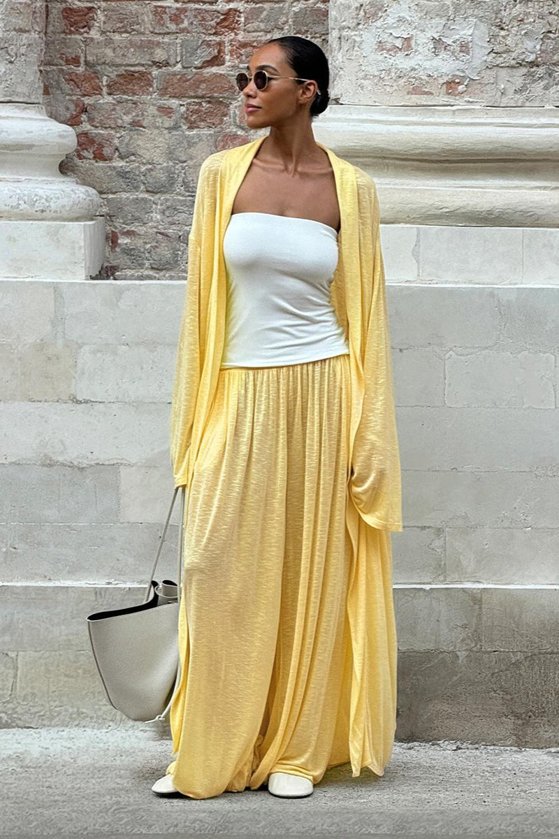 Casual Long Cardigan and Lantern Pants Set for Perfect Summer Fits