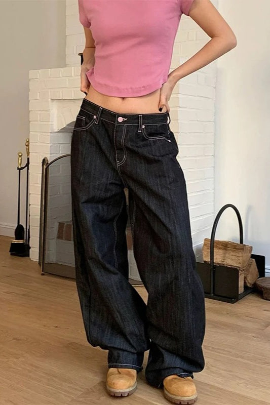 Vintage Baggy Harajuku Jeans: Ideal for Chic Summer Fits