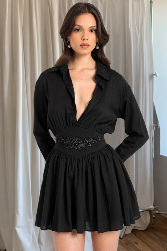 Winter Outfit Ideas, Embroidered Ruffle Wais Mini Dre - Outfit Ideas Winter